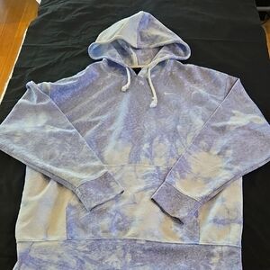 Nike Blue and White Sweatshirt Hoodie